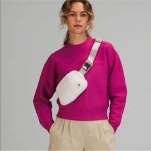 NWT Lululemon Light Ivory Everywhere Fleece Sherpa Belt Bag